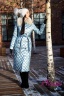 Купите женский зимний длинный пуховик с капюшоном НАОМИ - NAUMI 18 W 710 02 33 Blue Smoke – Голубой