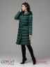 Эффектное пуховое пальто-трансформер Conso WL 180522 - taiga – ультрамарин зеленый​. Модель свободного силуэта длиной ниже колена. Фото 4