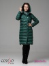 Эффектное пуховое пальто-трансформер Conso WL 180522 - taiga – ультрамарин зеленый​. Модель свободного силуэта длиной ниже колена. Фото 3