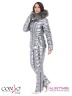 Пуховый костюм из двух предметов Conso WSFP170553 - chrome – стальной​. Женственный пуховик с комбинированной строчкой приталенного силуэта. Фото 3