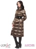 Классическое пальто Conso WL170524 - mocco – кофейный​ прямого силуэта длиной ниже колен. Пальто с воротником-стойкой. Фото 3