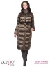 Классическое пальто Conso WL170524 - mocco – кофейный​ прямого силуэта длиной ниже колен. Пальто с воротником-стойкой. Фото 2