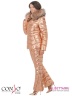 Пуховый костюм из двух предметов Conso WSFP170553 - rose gold – розовое золото​. Женственный пуховик с комбинированной строчкой приталенного силуэта. Фото 4