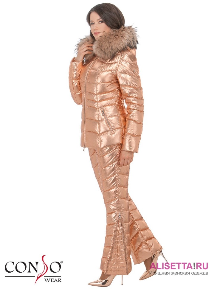 Комплект женский куртка+брюки Conso WSFP170553 - rose gold – розовое золото