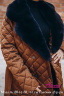 Прямое пальто-пуховик с застежкой на кнопки, натуральным гусиным пухом и меховым воротником NAUMI 18 W 719 01 13 Brandy – коричневый