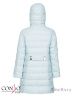 Пальто для девочек CONSO SG170204 - light blue - светло-синий​ укороченной длины идеально в прохладную погоду. Полуприлегающий силуэт с высоким воротником-стойкой, фиксирующийся кнопкой. Фото 7