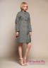 Купите ​пальто облегчённое NAUMI 001NS180001 KHAKI - хаки - облегченное пальто средней длины в мелкую стежку, воротник-стойка, прямой втачной рукав. Фото 2