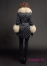 Куртка-смокинг пуховая женская NAUMI 18 W 811 02 Black – Черный ​приталенного силуэта. Рукав втачной двухшовный с манжетами по низу из меха арктического енота. Вид сзади