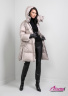 Женская теплая пуховая куртка с капюшоном прямого силуэта с боковыми молниями NAUMI 1197 Quartz – Серый