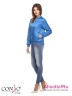 Короткая демисезонная куртка Conso SS180119 - azzurro – голубой топаз​ в стиле casual. Модель прямого силуэта фиксируется металлической молнией. Фото 2
