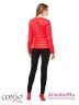 Модная новинка! Куртка CONSO SS180108 - red coat – красный​ с баской классической длины. Изделие с круглым воротом. Фото 3