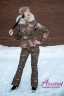 Брендовый женский пуховой костюм NAUMI 18 W 820 02 22 Military bronze – Хаки золотой