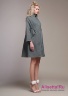 Купить пальто NAUMI 002NS180001 KHAKI - хаки​ - облегченное пальто средней длины в стиле бэби-долл, свободного кроя, с высоким воротником-стойкой. Фото 2