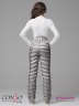 Удобные брюки Conso WP 180548 - metal grey – мокрый асфальт высокой посадки. Изделие фиксируется при помощи молнии и эластичного пояса. Фото 3
