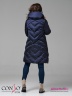 Стильное пальто Conso WL 180526 - indigo – чернильный​ А-силуэта длиной ниже колена. Модель с удобными врезными карманами. Фото 3