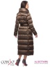 Стильное пальто прямого силуэта Conso WL170526 - mocco – кофейный​ длиной макси с широким отложным воротником. Модель застегивается на потайную молнию. Фото 4