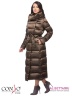 Стильное пальто прямого силуэта Conso WL170526 - mocco – кофейный​ длиной макси с широким отложным воротником. Модель застегивается на потайную молнию. Фото 3