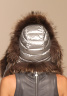 Шапка ушанка с шикарным мехом арктического енота NAUMI NA17 13 02 SILVER - серебряный​ 