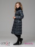 Элегантное пальто Conso WLF 180527 - space – графитово-синий приталенного силуэта длиной миди. Фото 3