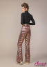 Женская горнолыжная пуховая куртка с мехом и брюки из зеркальной ткани НАОМИ 820+851 Z Mirror-Gold Rose