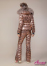Пуховой горнолыжный костюм из зеркальной ткани NAUMI 820+851 Z Mirror-Gold Rose 2020-2021