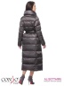 Стильное пальто прямого силуэта Conso WL170526 - iron – темно-серый​ длиной макси с широким отложным воротником. Модель застегивается на потайную молнию. Фото 3