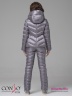 Стеганый костюм Conso WSP 180551 - amethyst – сиреневый из двух предметов. Короткий пуховик приталенного силуэта. Фото 6