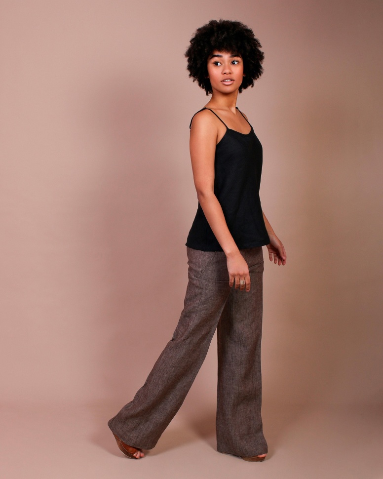 Льняные брюки Jane Sarta 003 - оливковый