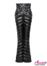 Женский горнолыжный костюм на пуху. Куртка с мехом енота, брюки с завышенной талией НАОМИ 820+851 Q Black - Черный 