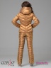 Стеганый костюм Conso WSP 180551 - gold – золотой из двух предметов. Короткий пуховик приталенного силуэта. Фото 6