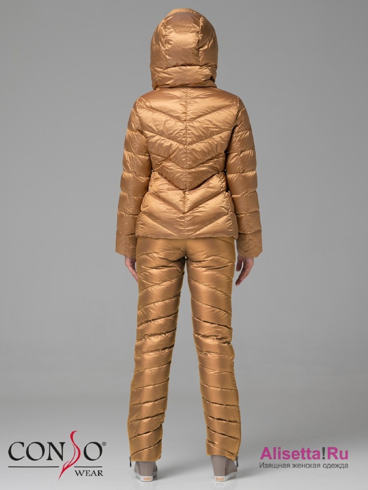Комплект женский куртка+брюки Conso WSP 180551 - gold – золотой
