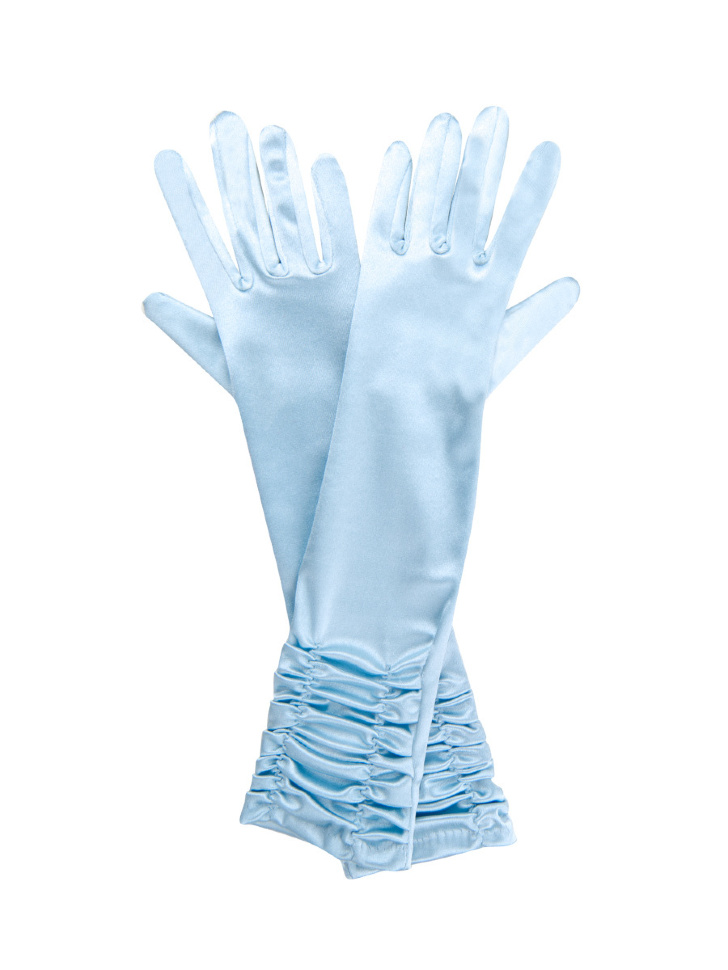 Перчатки длинные с драпировкой PACG011330 (голубой)