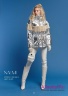 Куртка женская NAUMI 18 W 808 01 73 Silver – Серебряный ​на пуховом утепленном подкладе. Прямого силуэта, среднего объема, длиной до середины бедра. Вид спереди 2