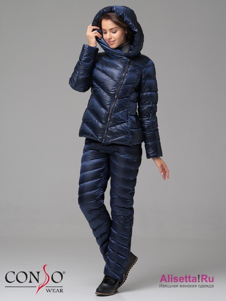 Комплект женский куртка+брюки Conso WSP 180551 - navy – темно-синий