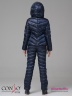Стеганый костюм Conso WSP 180551 - navy – темно-синий из двух предметов. Короткий пуховик приталенного силуэта. Фото 10