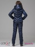 Стеганый костюм Conso WSP 180551 - navy – темно-синий из двух предметов. Короткий пуховик приталенного силуэта. Фото 9