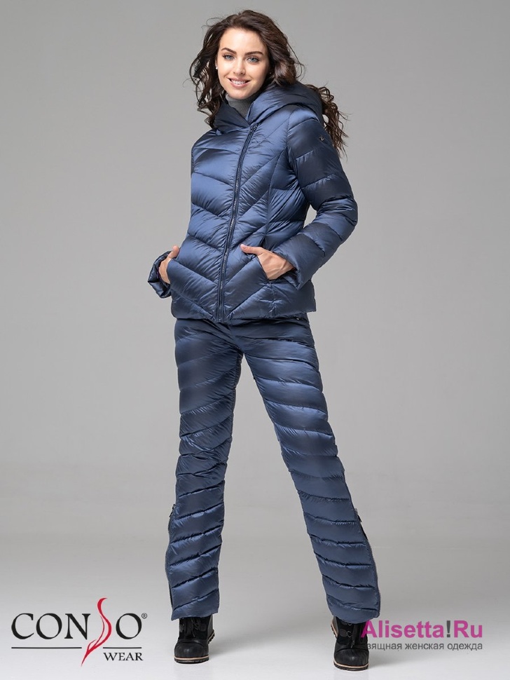 Комплект женский куртка+брюки Conso WSP 180551 - oasis – синий