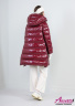 Модный зимний пуховик с теплым капюшоном НАОМИ 1109 Bordo - Бордо