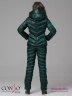 Стеганый костюм Conso WSP 180551 - taiga – ультрамарин зеленый из двух предметов. Короткий пуховик приталенного силуэта. Фото 4