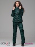 Стеганый костюм Conso WSP 180551 - taiga – ультрамарин зеленый из двух предметов. Короткий пуховик приталенного силуэта. Фото 1