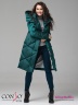 Эффектное пальто Conso WL 180530 - jungle – ярко-зеленый прямого силуэта длиной ниже колен. Модель с воротником-стойкой. Фото 2
