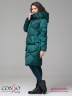 Эффектное пальто Conso WL 180530 - jungle – ярко-зеленый прямого силуэта длиной ниже колен. Модель с воротником-стойкой. Фото 5