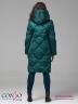 Эффектное пальто Conso WL 180530 - jungle – ярко-зеленый прямого силуэта длиной ниже колен. Модель с воротником-стойкой. Фото 7
