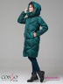 Эффектное пальто Conso WL 180530 - jungle – ярко-зеленый прямого силуэта длиной ниже колен. Модель с воротником-стойкой. Фото 6