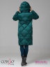 Эффектное пальто Conso WL 180530 - jungle – ярко-зеленый прямого силуэта длиной ниже колен. Модель с воротником-стойкой. Фото 8