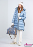 Модный зимний пуховик с теплым капюшоном NAUMI 1109 Sky Blue - Голубой 2020