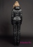 Комбинезон женский NAUMI 18 W 805 00 Black – Черный ​зимний с капюшоном. Приталенного силуэта, с карсетной втачной вставкой в районе талии. Вид сзади