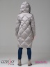 Эффектное пальто Conso WL 180530 - foil – серый прямого силуэта длиной ниже колен. Модель с воротником-стойкой. Фото 8