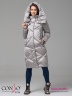 Эффектное пальто Conso WL 180530 - foil – серый прямого силуэта длиной ниже колен. Модель с воротником-стойкой. Фото 4