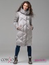 Эффектное пальто Conso WL 180530 - foil – серый прямого силуэта длиной ниже колен. Модель с воротником-стойкой. Фото 1
